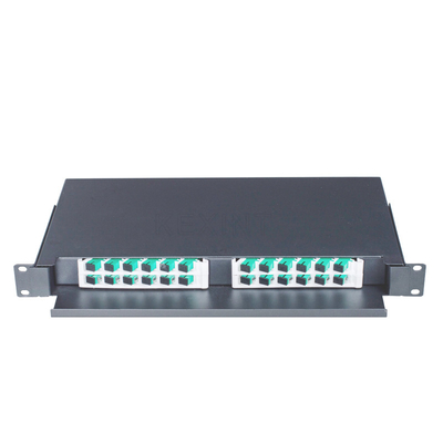 SC APC SC UPC Rack Mounted Fiber Optic Patch Panel مع نوع الشريحة