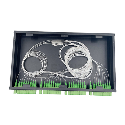 KEXINT 4 X 8 SC APC Fiber Optic PLC Splitter 1U ODF 19 بوصة رف لوحة التصحيحات الألياف البصرية