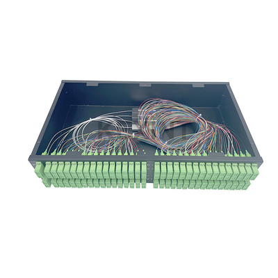 KEXINT 4 PCS 1X 32 SC APC Fiber Optic PLC Splitter 2U ODF 19 بوصة رف لوحة تثبيت الألياف الضوئية
