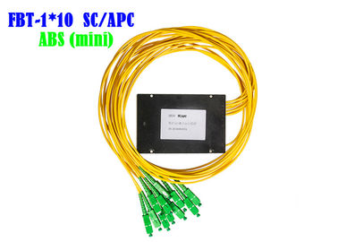 CCTV Telecom FBT 1 × 10 Optical WDM Splitter SC / APC 1310 1550 Splitter 50/50 ABS 1 * 10