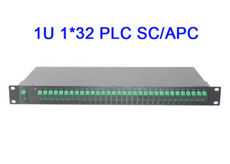 1U 1x32 الألياف الضوئية PLC وحدة الفاصل رف جبل رقمي انخفاض فقدان الإدراج