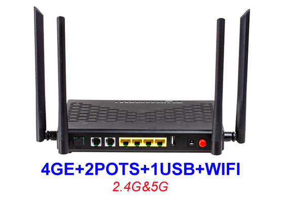 ثنائي الموجات Ftth ONU المعدات HGU 4GE 2 القدور WIFI 2.4G 5G 1 USB EPON XPON ONU KEXINT