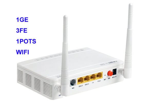 الشبكة ONT جيجابت GEPON ONU 1Ge XPON 3 FE 1 Pots WIFI Downstream 2.488 Gbps