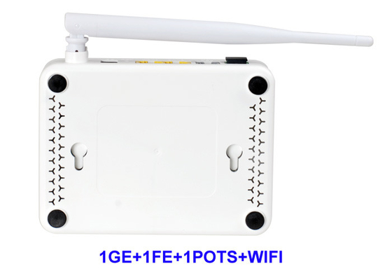شبكة الألياف الضوئية ONT Gigabit ONU Device GEPON 1Ge 1 FE 1 Pots WIFI 802.11b / G / N XPON