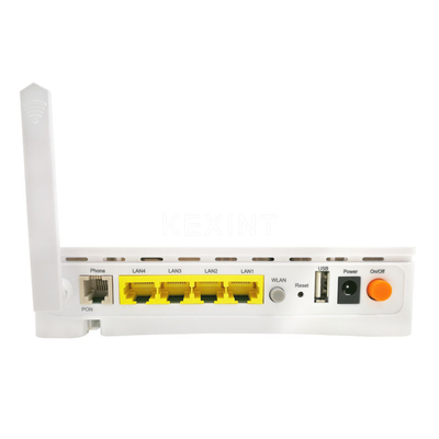 KEXINT Wifi 4GE 2POTS GEPON ONU Router أبيض إنجليزي شبكة برامج 1 SC UPC PON Port