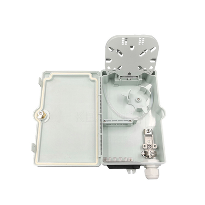 مكافحة سرقة الألياف الضوئية FTTH صندوق توزيع أبيض PC ABS في الهواء الطلق دائم قوي
