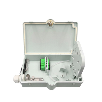 مكافحة سرقة الألياف الضوئية FTTH صندوق توزيع أبيض PC ABS في الهواء الطلق دائم قوي