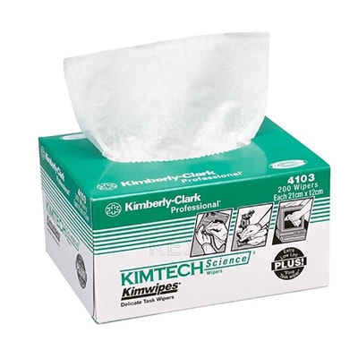 Kimwipes مناديل تنظيف خالية من الغبار من الألياف البصرية 100٪ ورق تنظيف لب الخشب