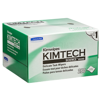 Kimwipes مناديل تنظيف خالية من الغبار من الألياف البصرية 100٪ ورق تنظيف لب الخشب