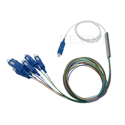 جهاز الفصل للألياف ذات الوضع الواحد 1x6 نوع ميني Sc Upc Connector G657a1
