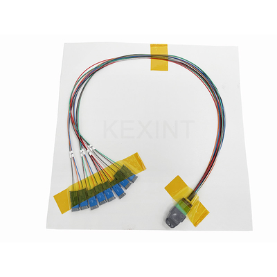 KEXINT MTP (MPO) APC الإناث إلى MDC 16 Fiber Breakout وضع واحد (9/125) سلك التصحيح بالألياف الضوئية