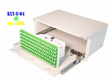صندوق لوحة التصحيح بالألياف الكهربائية ، 144 منفذ لوحة تصحيح ليفي 4U