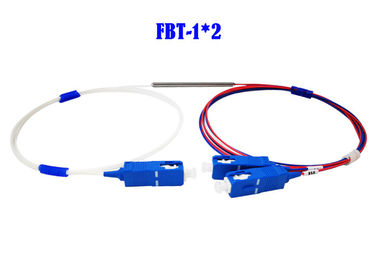 FBT 1 × 2 Coupler Fiber Optical WDM Mini 0.9 50/50 SC APC Connector 1310 1490 1550