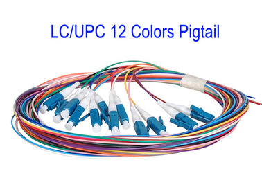 LC / UPC 12 لونًا أساسيًا SM التصحيح الحبل كابلات الألياف التصحيح G652D G657A1 G657A2 1 متر 1.5 متر